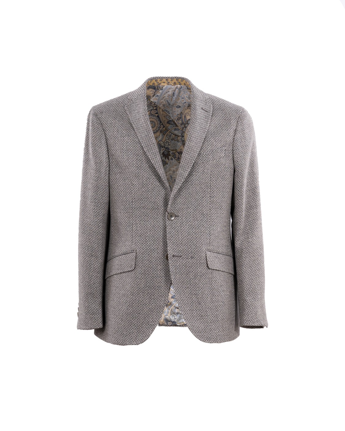 shop ETRO  Giacca: Etro blazer in lana e cashmere.
Vestibilità regular.
Revers classico.
Chiusura monopetto con bottoni.
Taschino a filetto sul petto.
Tasche laterali a pattina.
Polsi con bottoni.
Bottoni in corozo.
Spacchi posteriori.
Composizione: 97% lana, 3% cashmere.
Made in Italy.. 0006 99TTB48-S8460 number 1964572